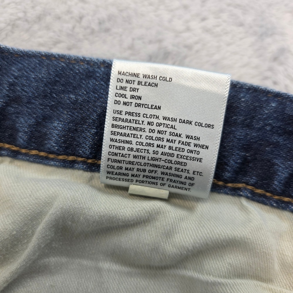 Uniqlo Men 33 Blue Jeans Slim‎ Straight Leg Low Rise Kaihara Denim - Picture 10 of 12